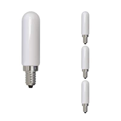 Bulbrite LED Filament Pack of (4) 4.5 Watt Dimmable T6 Light Bulbs with a Milky Finish and Candelabra (E12) Base