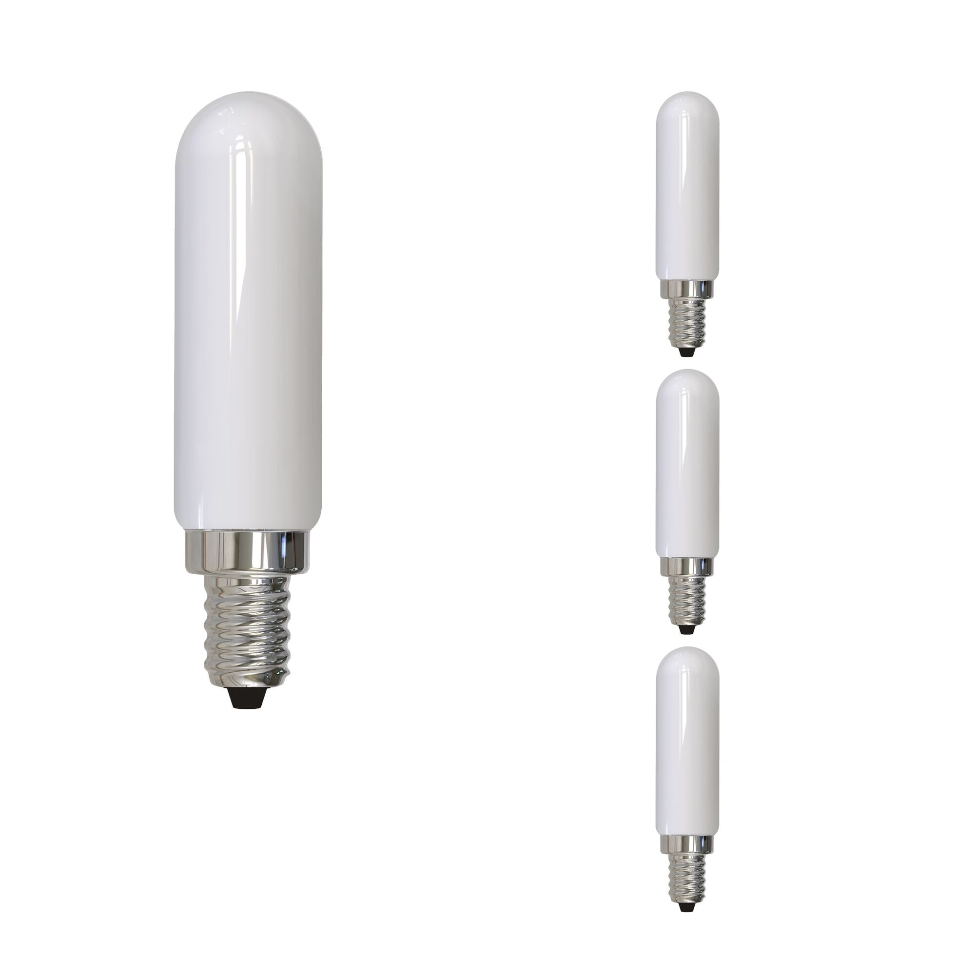 Bulbrite LED Filament Pack of (4) 4.5 Watt Dimmable T6 Light Bulbs with a Milky Finish and Candelabra (E12) Base