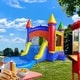 preview thumbnail 12 of 10, Commercial Inflatable Bounce House with Water Slide and Blower