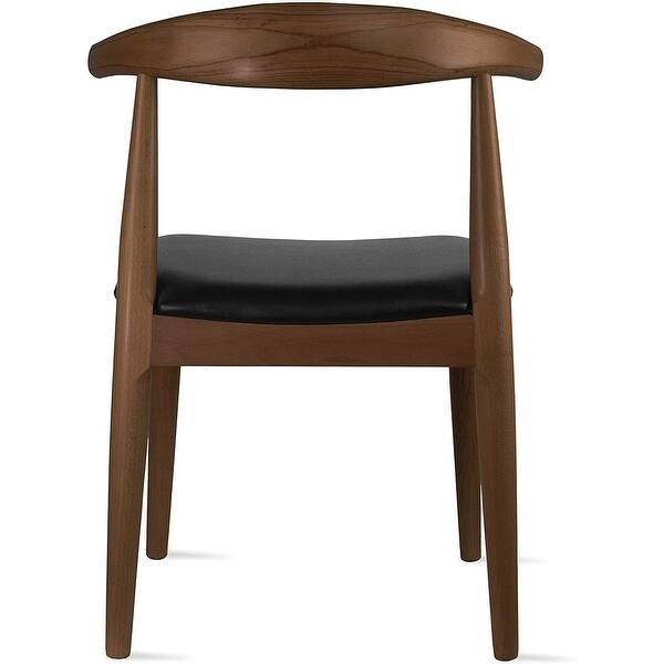 Shop 2xhome Solid Real Wood Dark Seat Pu Leather Cushion Elbow Dining Chairs Desk No Arm Living Room Bedroom Kitchen Room Padded On Sale Overstock 28496388