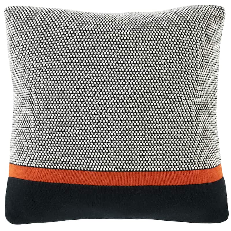 SAFAVIEH Home Pia 18-inch Black/Red Decorative Pillow