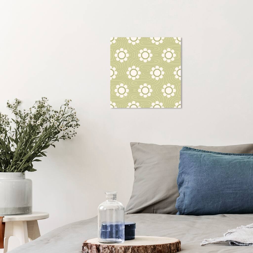Wynwood Studio Canvas Abstract Baby Blanket Pattern Green and Light Green Modern & Contemporary Wall Art Canvas Print