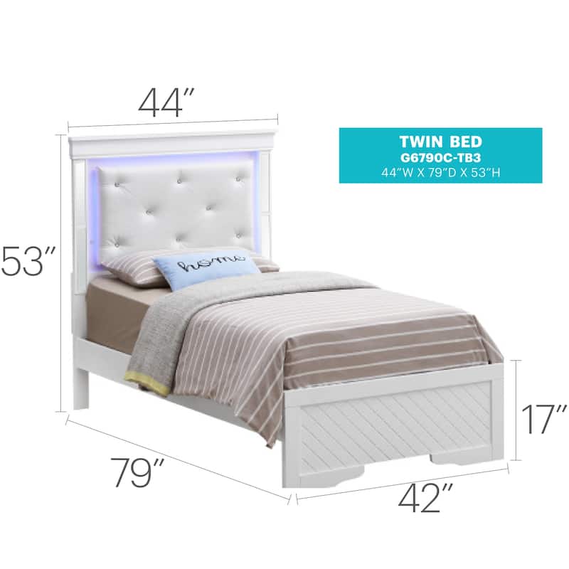Silver Champagne Twin Bed with Sturdy Transitional Frame, Elegant Finish and Durable Construction for Cozy Spaces