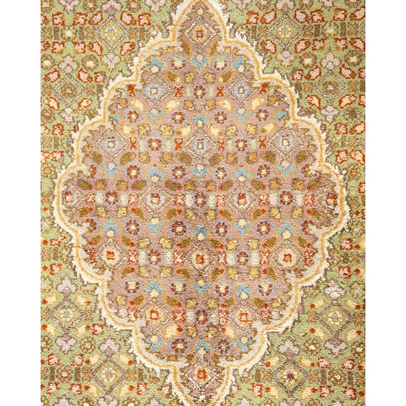 Overton Hand Knotted Wool Traditional Oriental Black Area Rug - 10' x 14'