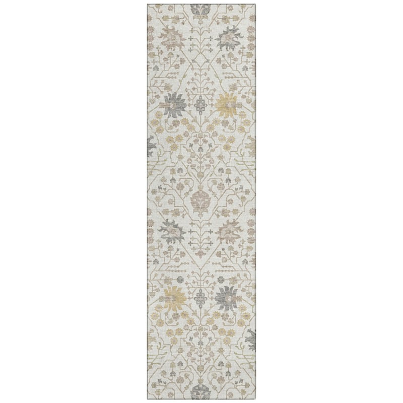 Machine Washable Indoor/ Outdoor Global Traditional Chantille Rug