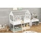 preview thumbnail 4 of 16, Metal Low Bunk Bed with Fence-shaped Guardrail