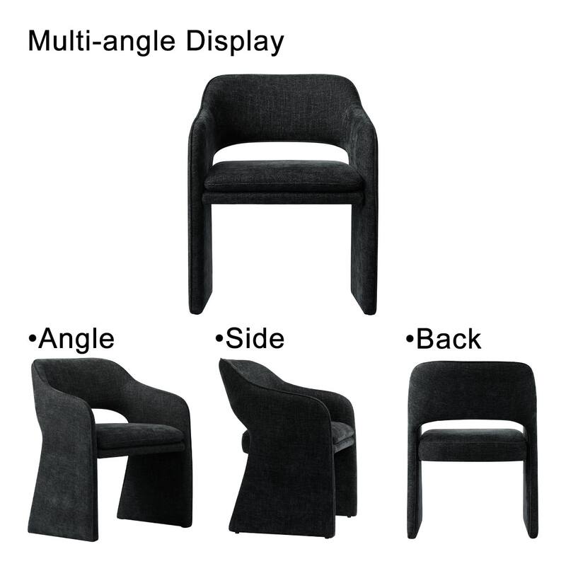 19" Seat Height Upholstered Fabric Dining Armchair (Set of 4)