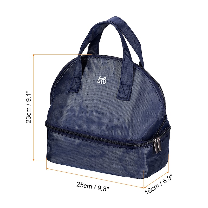 Lunch Box for Women/Men, Insulated Cooler Lunch Bag, 9.1x6.3x9.8 Inch - Blue
