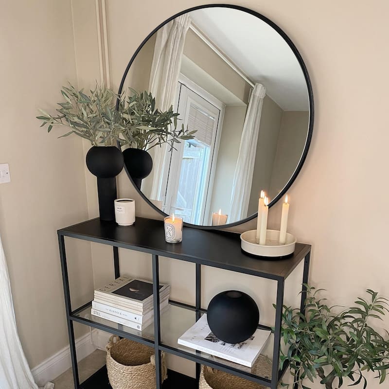 Modern Bathroom Wall Mounted Round Vanity Mirror