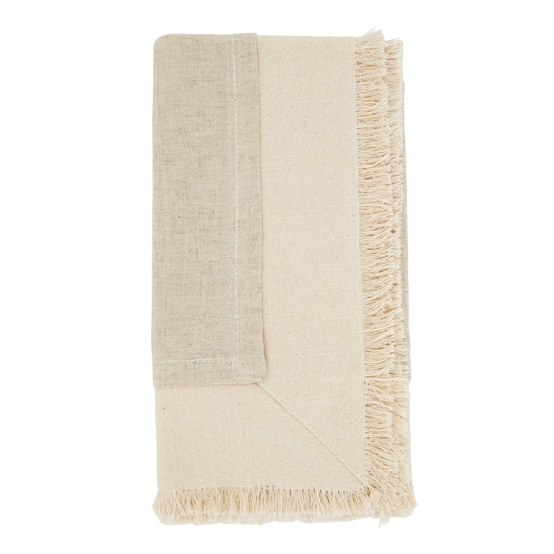 Chic Fringed Double Layer Table Napkin (Set of 4) - Set of 4