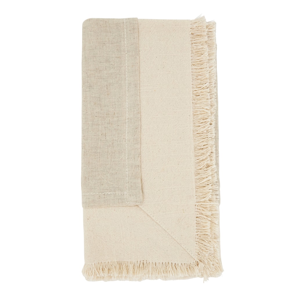 Chic Fringed Double Layer Table Napkin (Set of 4)