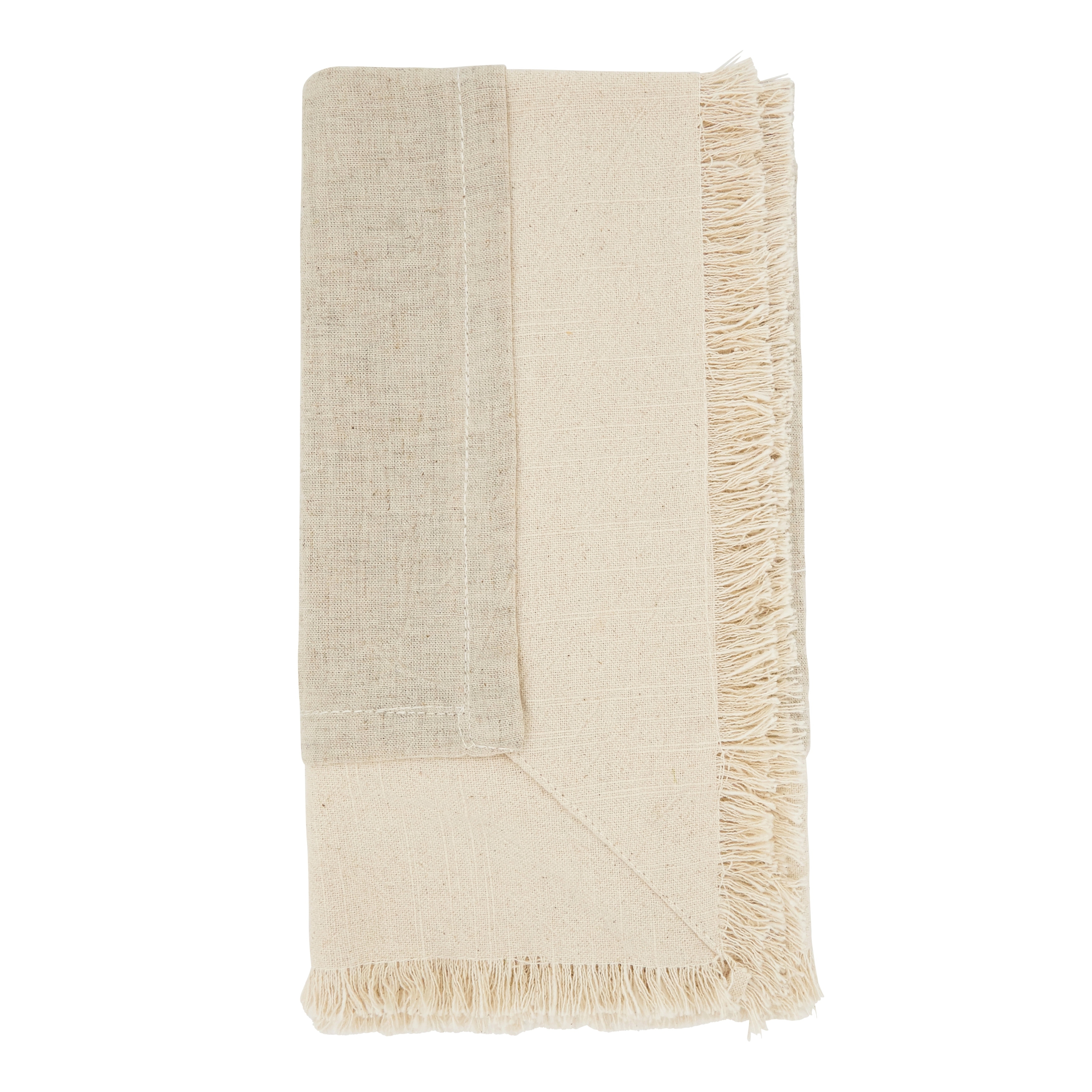 Chic Fringed Double Layer Table Napkin (Set of 4)