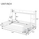 preview thumbnail 19 of 20, Floor Bed Frame with Safety Fence, Metal Floor Bed with Desk and Storage Shelves, Playhouse for Kids