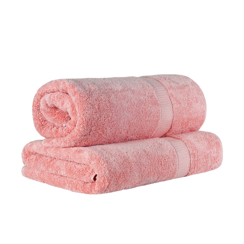 Blue Nile Mills Luxury 2-Piece Egyptian Cotton Bath Sheet Set, Thick Absorbent Oversized Bathroom Towels