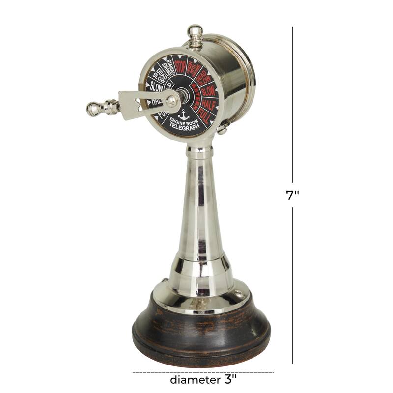 Metal Ship Telegraph - Silver - Roche River Decor