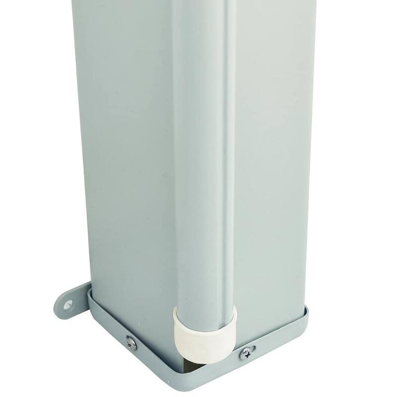 vidaXL Side Awning Brown Polyester with PU coating Retractable - 236.2 x 236.2 x 86.6 in