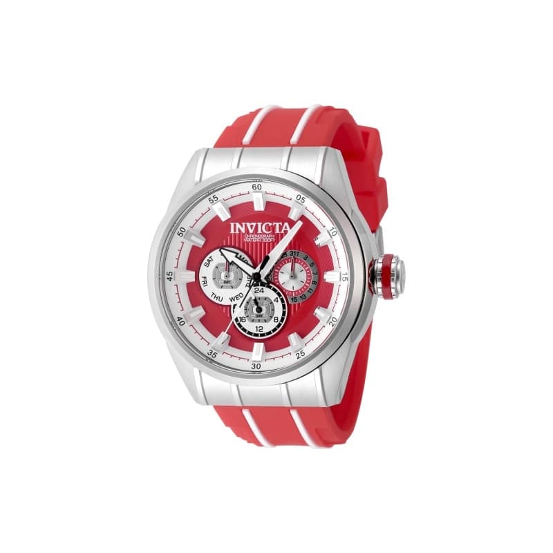 Invicta Men's 49051 Speedway Quartz Chronograph Red, White Dial Watch - Red/White