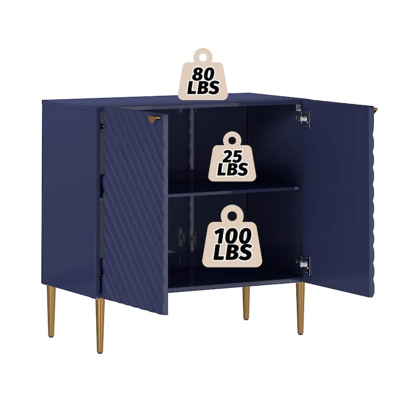 Clihome 2-Door Storage Buffet Sideboard with Adjustable Shelf