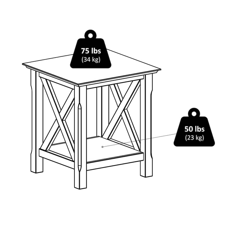 Xola Accent Table, Cappuccino - 20 x 19.13 x 21.97 inches
