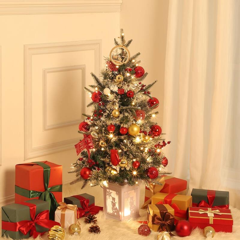 Christmas Tree with 78 Multi-Color Led Lights, 3 Ft Pre-Lit Artificial Christmas Decoration