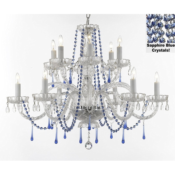Crystal Chandelier With Blue Crystals On Free Shipping Crystal Chandelier With Blue Crystals On Free Shipping Today 14629498