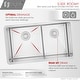 preview thumbnail 21 of 21, STYLISH 32 inch Stainless Steel 16G Double Bowl Low Divider Undermount Sink - Brushed Stainless Steel - 32" x 18" x 10"