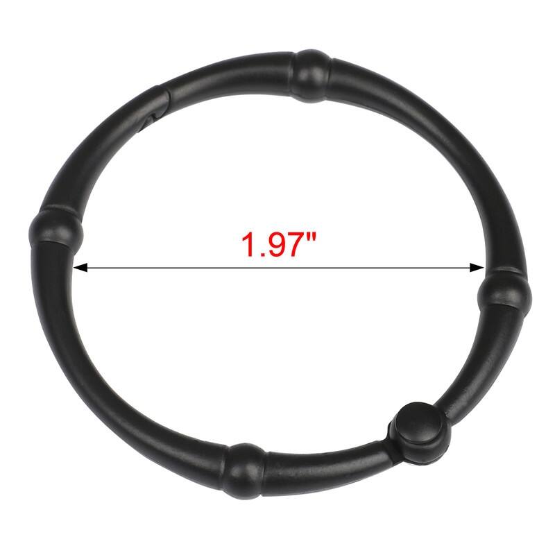 Utopia Alley Victoria Rustproof Shower Curtain Rings for Bathroom - Set of 12