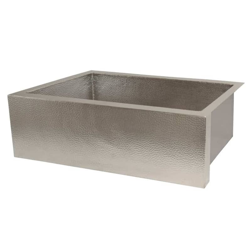 Pinnacle Hand-Hammered Copper 33-inch Farmhouse Kitchen Sink - 33 x 22 x 10.5