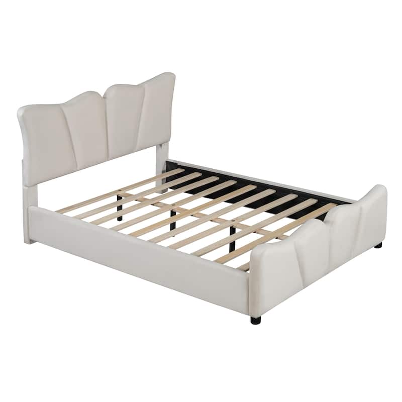 Upholstered Platform Bed Velvet Upholstered Bed