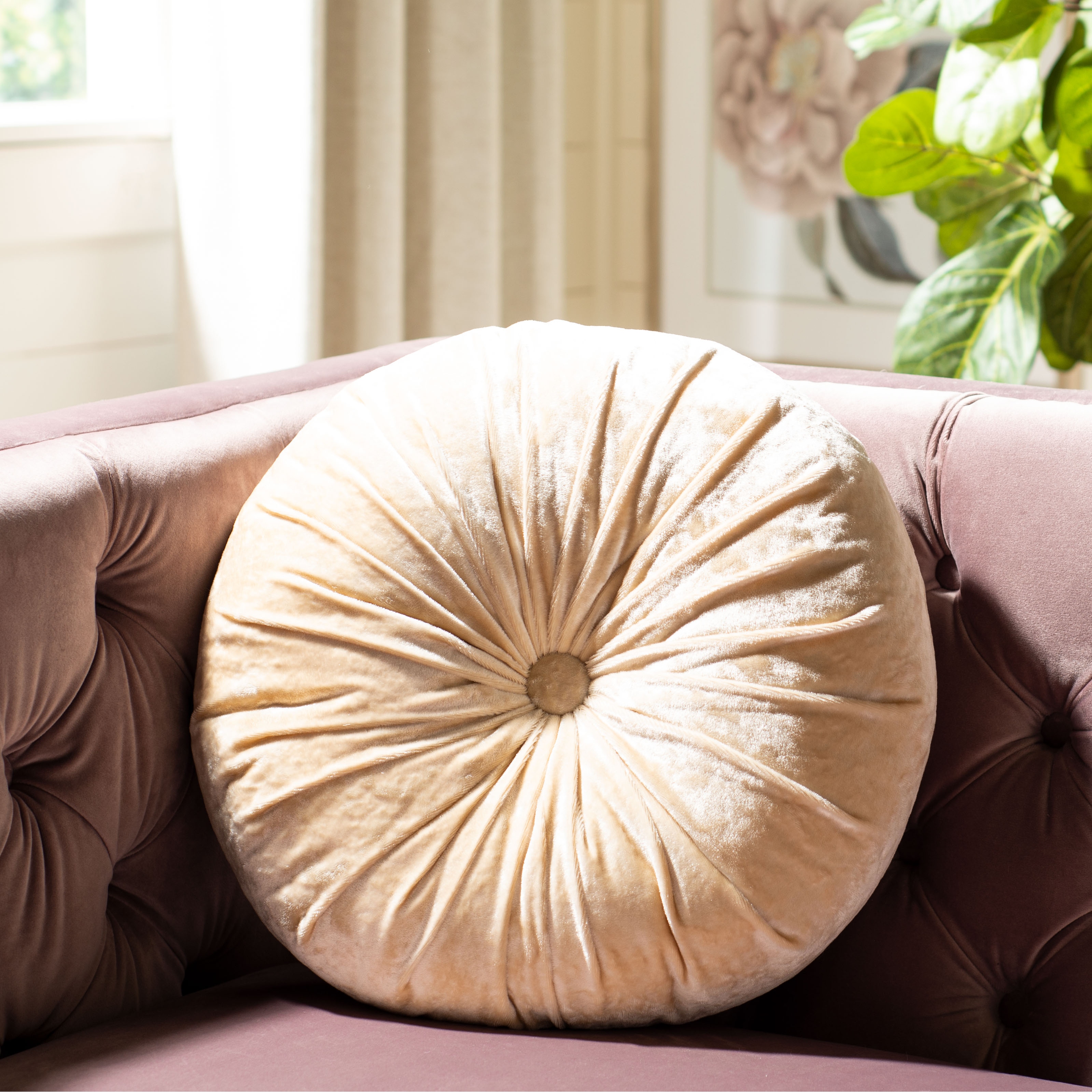 Round button pillow cheap