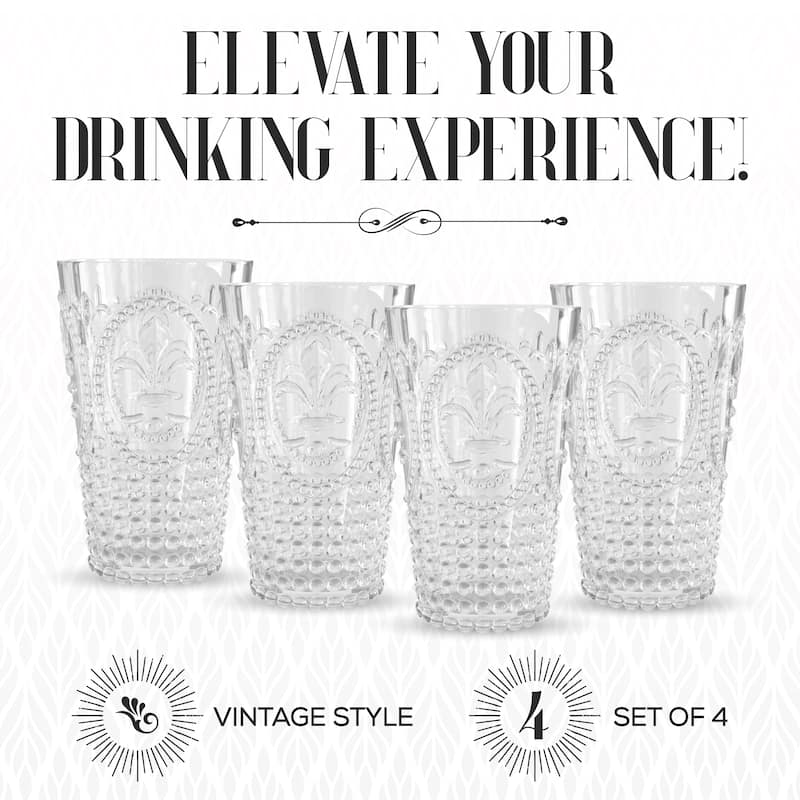 Elle Decor Set of 4 Acrylic Water Tumblers