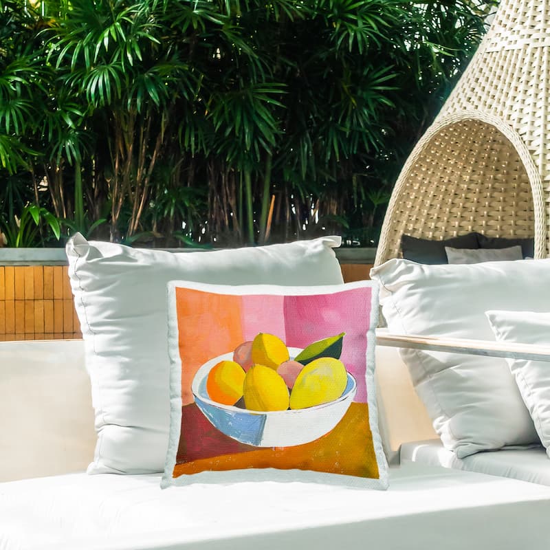 Stupell Bold Kitchen Citrus Fruits Printed Outdoor Throw Pillow Design by Walker Noble
