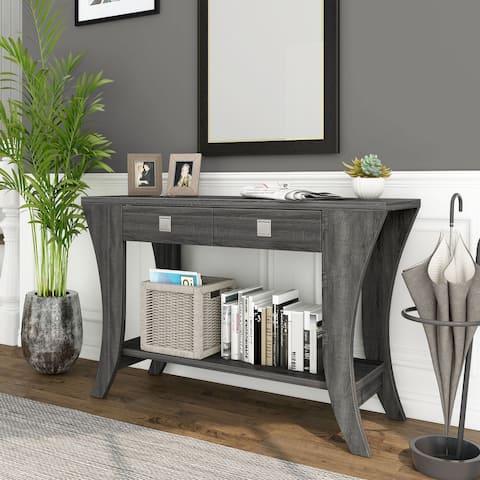 Furniture of America Werc Contemporary Grey 47-inch 1-shelf Sofa Table