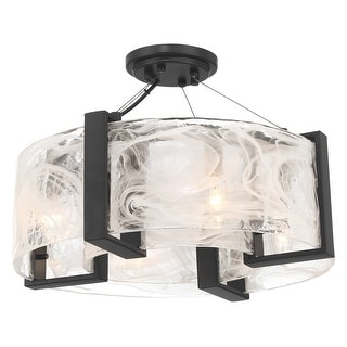 Minka Lavery 3614 Cloud Break 4 Light 18" Wide Semi-Flush Drum Ceiling