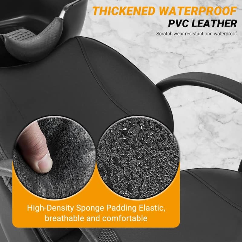 ABS Plastic Shampoo Bowl Sink Chair for Spa Beauty Salon - Black