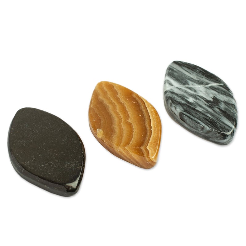Novica Handmade Calming Diamond Stress-Relieving Stones (Pair)