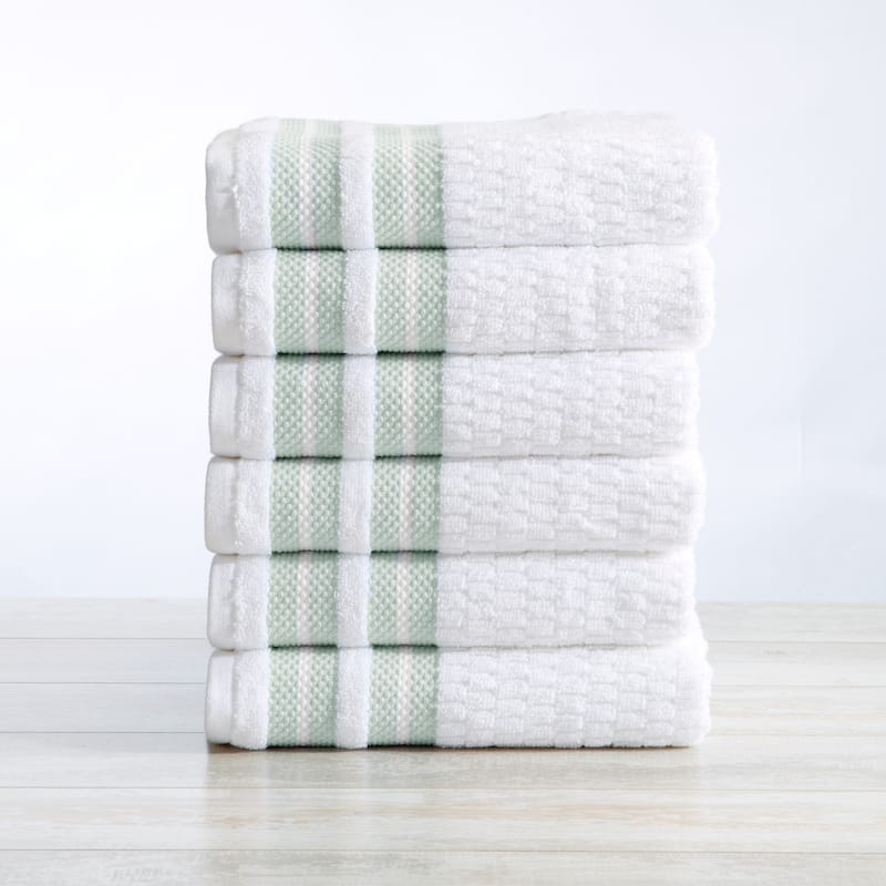 Luxurious Cotton Textured & Detailed Stripes Towel Set