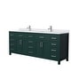 preview thumbnail 13 of 48, Beckett 84 Inch Double Vanity, Cultured Marble Top Green, Nickel Trim, White Cultured Marble Top