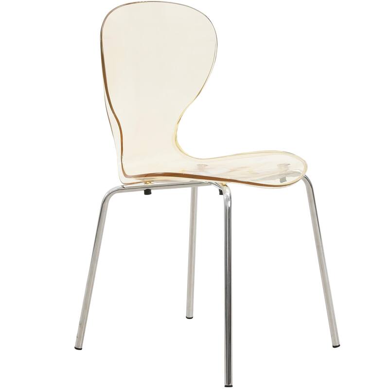 5-Piece Dining Set with 35-Inch Round Dining Table in White and 4 Side Chairs with Chrome Legs