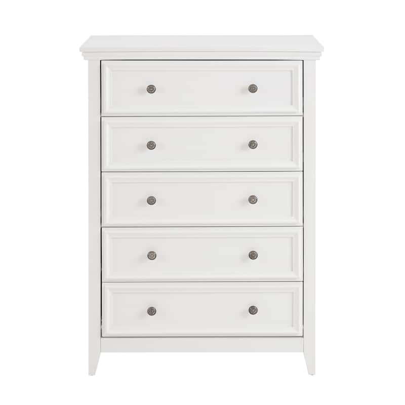 Modern Wood 5-Drawer Dresser for Living Room