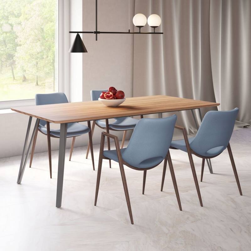 Desi Dining (Set of 2) Chair - Gray, Walnut