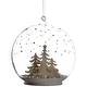 preview thumbnail 5 of 4, Deer Family in Snow Glass Globe Christmas Ornament - 4.75"