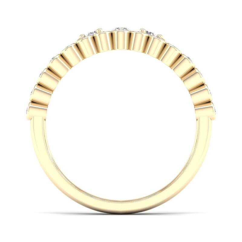 1/4ct TDW Diamond Crown Ring in 10k Gold by De Couer