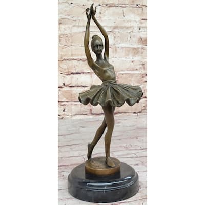 Hot Cast Bronze Prima Ballerina Dancer Girl Bronze Sculpture Figure By Milo