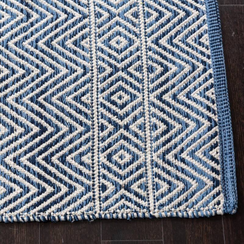 Fabstyles Herringbone Flatweave Cotton Area Rag Rug for Living Room