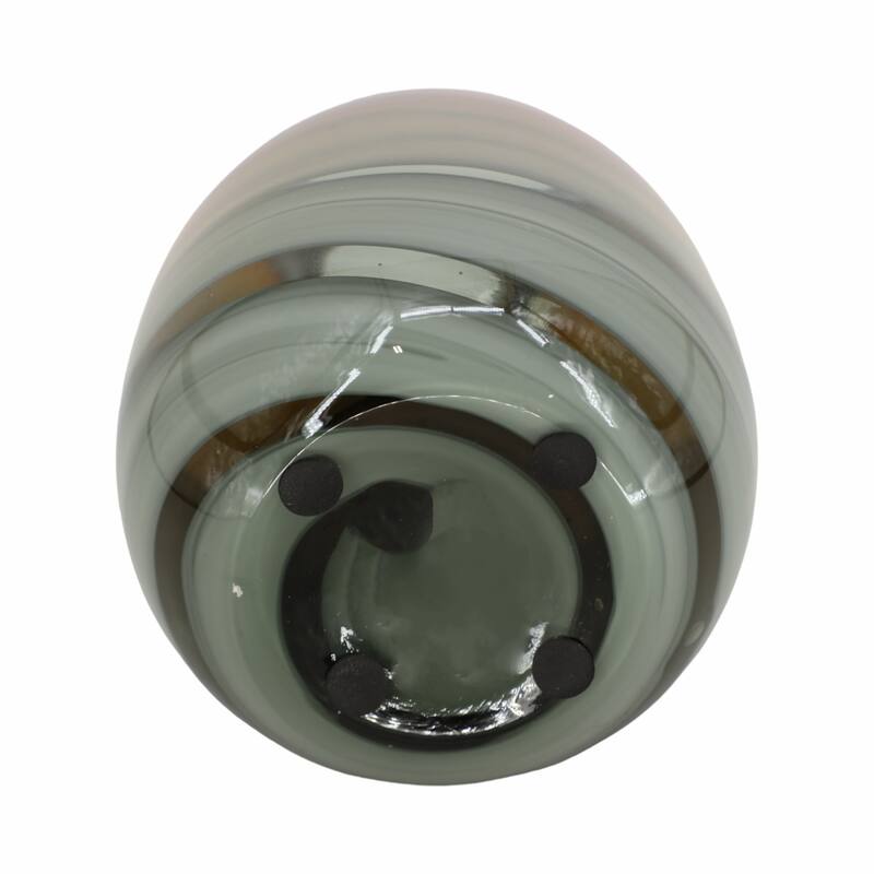 Sagebrook Home Modern Glass Decorative Vase Contemporary Accent Home Decor Statement Piece Handcrafted Art Glass Vessel