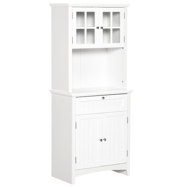 Os home and office buffet and online hutch with framed glass doors and drawer