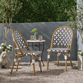 Louna Outdoor French Bistro Chair (Set of 2) by Christopher Knight Home