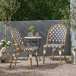 Louna Outdoor French Cafe Bistro Chairs (Set of 2) by Christopher Knight Home