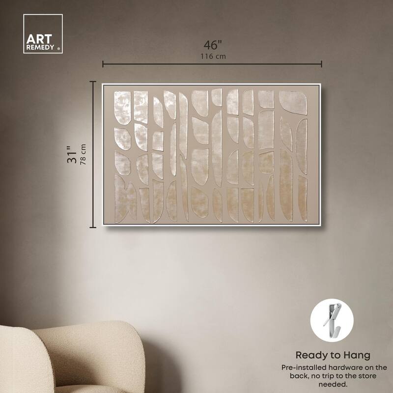 Textured Tiles Canvas by Art Remedy